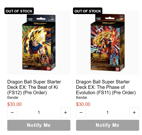 FS11 and FS12 both OOS.  Congrats if you copped this pre-order!  

Release date is next Friday, March 13, 2026.