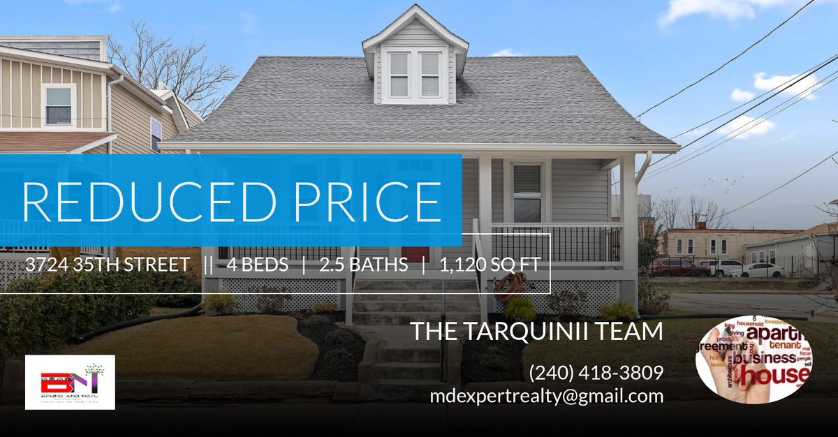 MDExpertRealty's tweet photo. 📍 Reduced Price 📍 This recently reduced home at 3724 35th Street in Mount Rainier won't last long, so, don't wait to set up a showing! Reach out here or at (240) 418-3809 for more information! https://t.co/exJpcB57Db https://t.co/BVyQ9niv2u