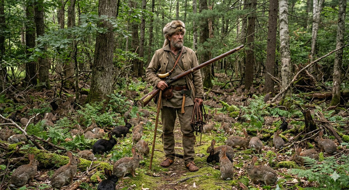 You are standing in a forest.

The forest is full of rabbits. Hundreds of them. You have a reliable means of catching them. You are catching and eating them every day, as many as you need, as many as you can consume. You are eating nothing but rabbit. Protein in every meal. More