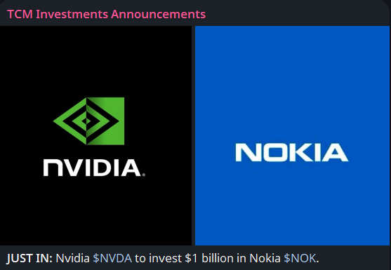 thecapmindset's tweet photo. 🚨 $NOK is getting ready for a break above this classic Adam and Eve Double bottom pattern. 

👉 This whole move was ignited when $NVDA announced their investment into #NOK 

@nokia @nvidia #NVDA #stocks #AI https://t.co/OPZJYHXsMo