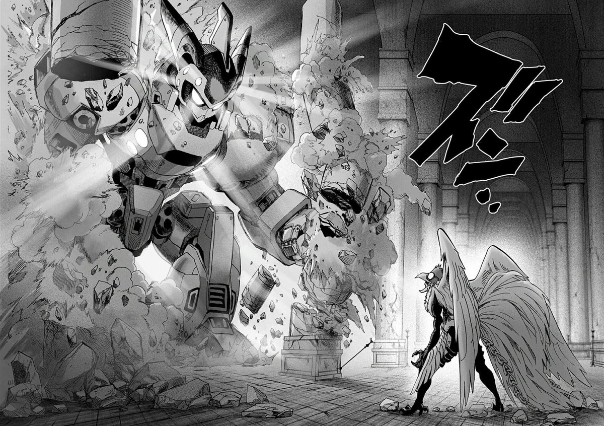 CentralDeOPM's tweet photo. Child Emperor VS Phoenix Man
Na webcomic, Phoenix Man morre instantaneamente. No mangá, ele ressuscita várias vezes e leva Child Emperor para uma dimensão mental.
#PhoenixMan #ChildEmperor #OPM https://t.co/E56VaatzPl