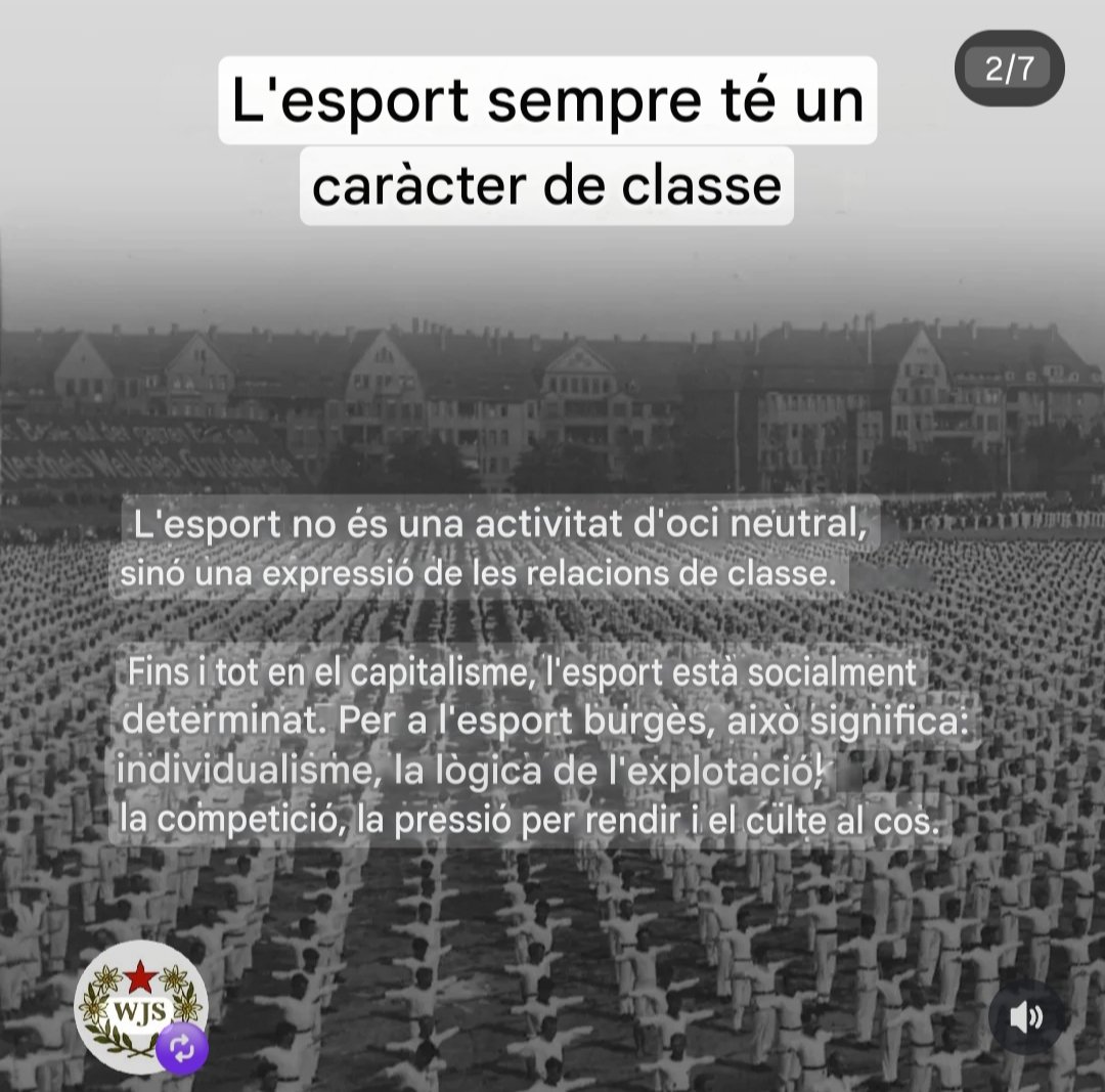 alexsasplu's tweet photo. 💭Reflexions sobre l'esport com a eina de la classe treballadora, fet pel col·lectiu @rotesleipzig (IG):

Si voleu fer alguna excursió o proposar alguna activitat esportiva, parleu-nos per la pàgina d'instagram del nostre col·lectiu!📩 https://t.co/mPq9qDcGmg

Fil⬇️ https://t.co/tx3ZL8RxCX