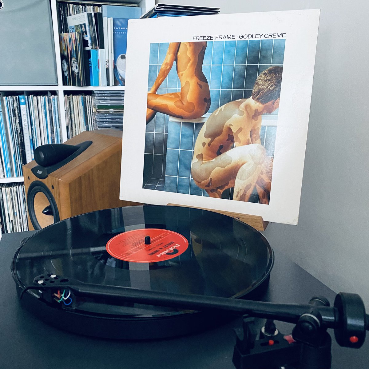 Listening to Godley &amp; Creme
“Freeze Frame”