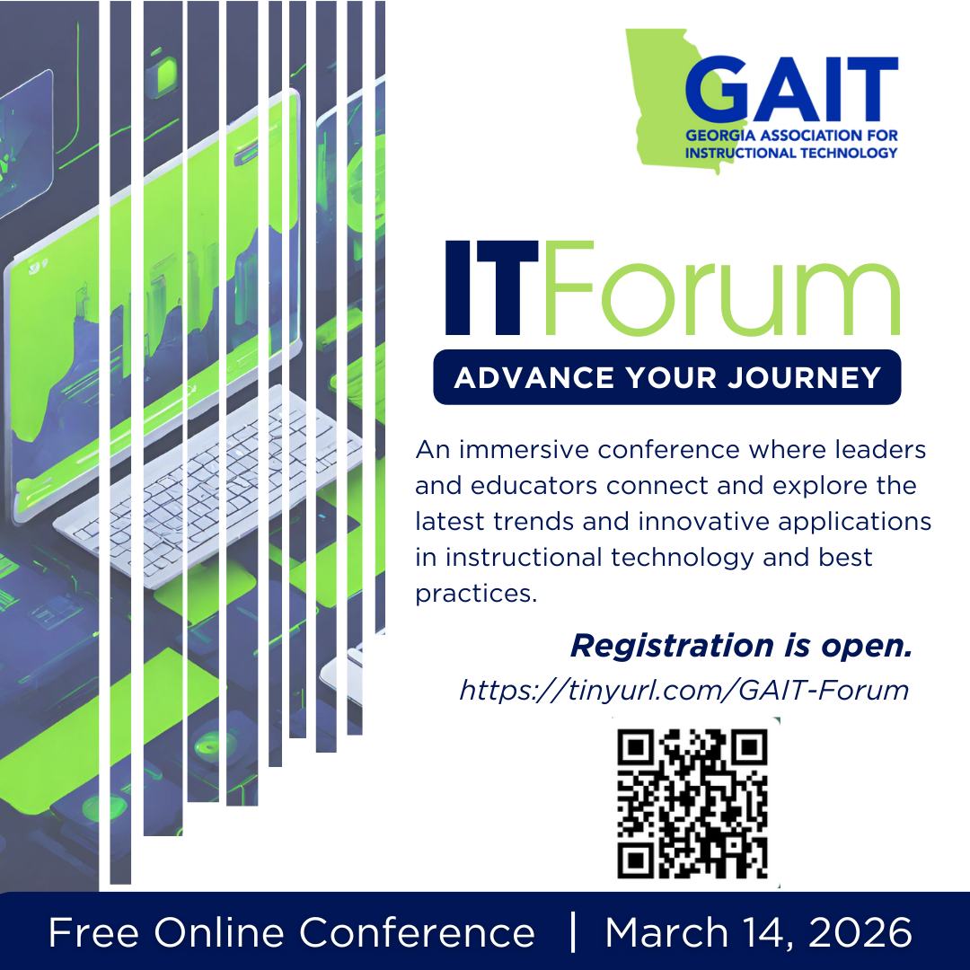 gaitcommunity's tweet photo. Registration is still open for the IT Forum. The online event is on Saturday, March 14, 2026. Register today!

#ITForum #GeorgiaIT #highereducation #k12education https://t.co/8IXpcCQEYR