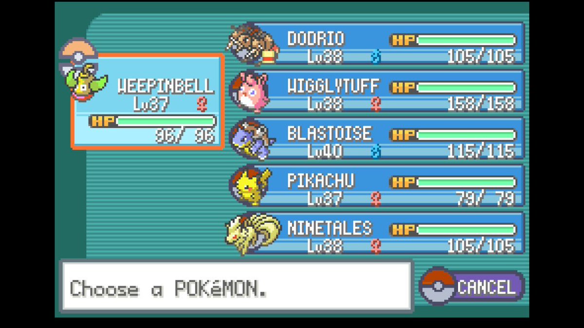 El aura absoluta de entrenar a tu equipo uno por uno en lugar de que todos suban de nivel solo por estar en el party 🔥

Nunca les perdonaré el exp share obligatorio.