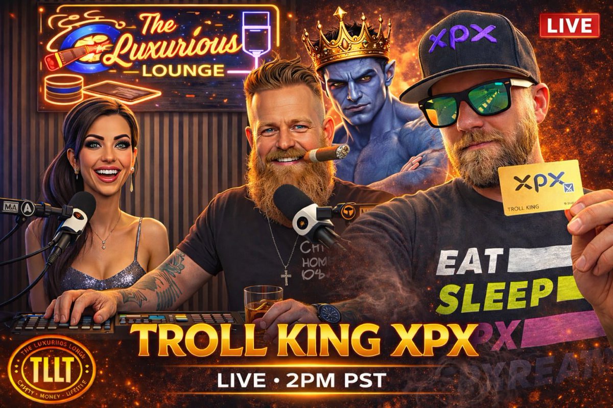 This Thursday <a href="/TrollKingXPX/">Troll King XPX 🏔️</a> 

2:00 PM – Pacific (PST)
3:00 PM – Mountain (MST)
4:00 PM – Central (CST)
5:00 PM – Eastern (EST)

Global times:
5PM EST
10PM UK
11PM Europe
1AM Dubai
3:30AM India
6AM Singapore
9AM Sydney
Crypto never sleeps.
Be there.

Troll King XPX joins The
