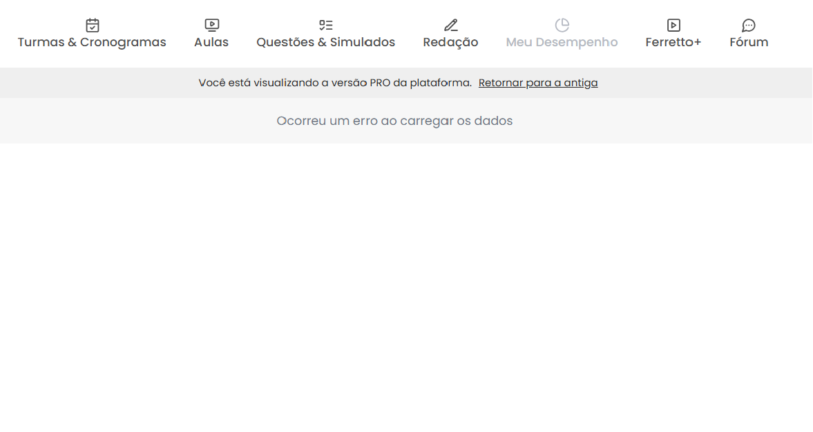 studyana9's tweet photo. @prof_ferretto Isso tá acontecendo toda hora, desde semana passada! No meio das aulas dá isso, nas questões. Achei que isso fosse o site caindo, sabe me dizer o que pode ser então?  Por que não é só aqui não,  já vi mais pessoas falando sobre e postando esse mesmo print https://t.co/lGgohSTnhU
