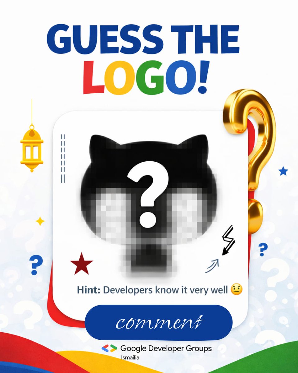 GDGIsmailia's tweet photo. هنختبر تركيزك كـ Developer بقا 👀
تقدر تعرف اللوجو ده تبع إيه؟ 🤔
متغشش… واكتب إجابتك في الكومنتس
#GDGIsmailia #gdg #techcommunity #github #developers https://t.co/fLWszomHI0