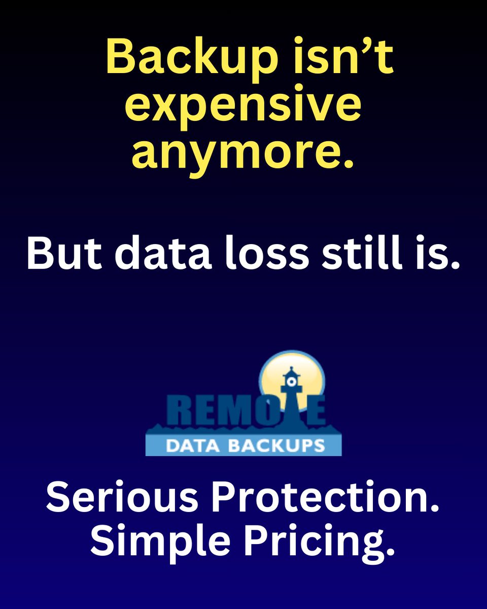 business_backup's tweet photo. Robust cybersecurity + image backup for <$30/mo.

Serious backup used to feel expensive &amp; complicated. Not anymore.

• Image backup for PC/server from ~$20/mo (up to 500GB)
• M365 or Google Workspace backup $5/mo unlimited https://t.co/9gvG6jC6TW