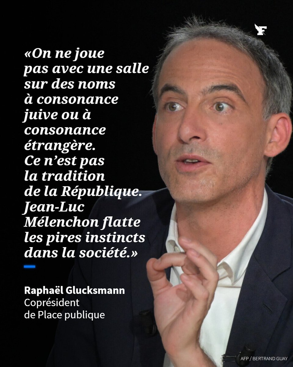 «Il est devenu le Jean-Marie Le Pen de notre époque», dénonce Raphaël Glucksmann après les attaques de Mélenchon le visant. →l.lefigaro.fr/Y00v