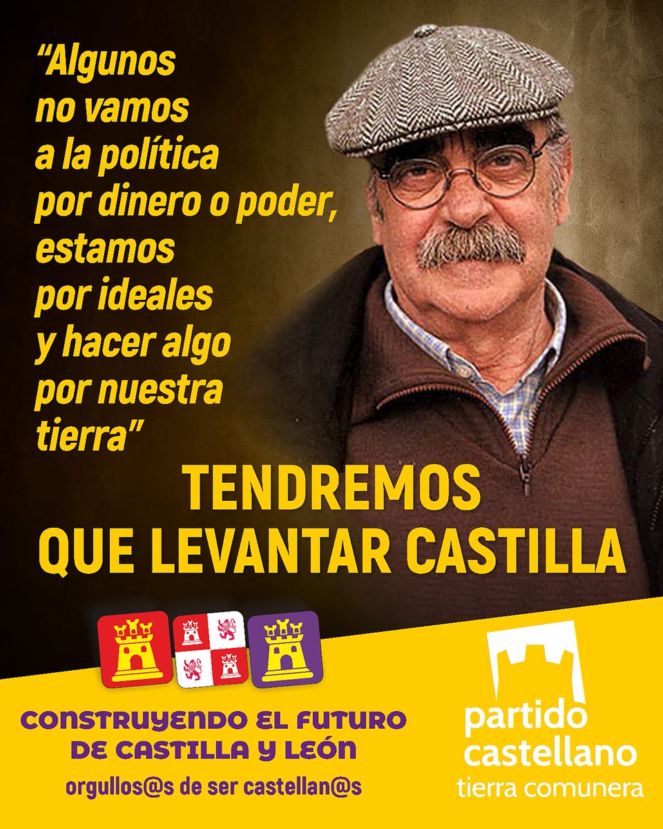 PartCastellano's tweet photo. La política no es un negocio, es compromiso.
Estamos aquí por Castilla, por su gente y por su dignidad.
Si queremos futuro, tendremos que levantarlo nosotr@s.
Construyendo el futuro de Castilla y León.
#castilla #orgullorural #castellanismo #pueblosvivos https://t.co/zo4rnJ5bUE