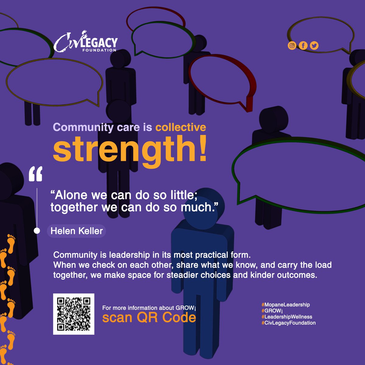 CivLegacy_F's tweet photo. CivLegacy Foundation

🪴Community care is collective strength!

“Alone we can do so little; together we can do so much.” _ Helen Keller

ℹ️ GROW¡,🔗 : https://t.co/ZolmbZW2JR

#CommunityMatters #LeadTogether #CivLegacyFoundation #GROW¡ https://t.co/cwIic64SzB