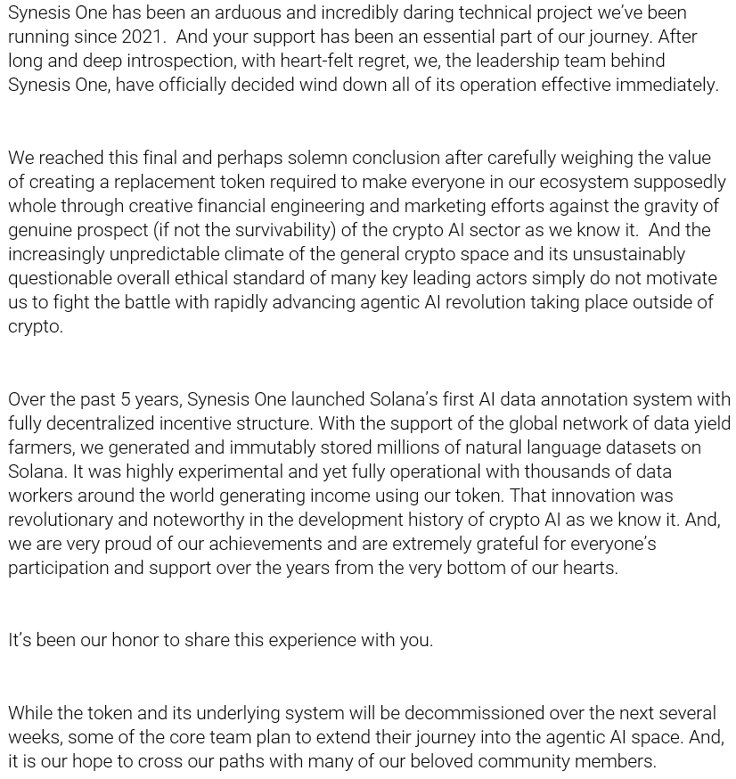 Synesis One tweet media