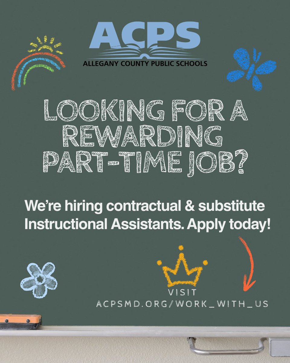acpsmd's tweet photo. Are you looking for a job that works with your student's schedule? Or one that'll help you to save up for a trip to the beach? Work with us! We have immediate openings for contractual &amp; substitute instructional assistants. Learn more online at https://t.co/HJX6zWiykW. https://t.co/d1nElDHr0n