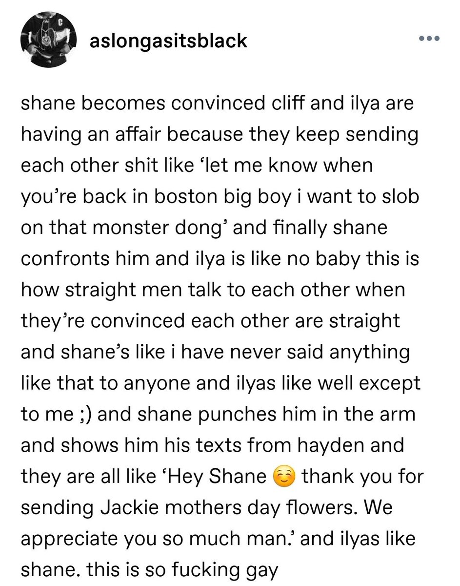 i need more ilya cliff headcanons