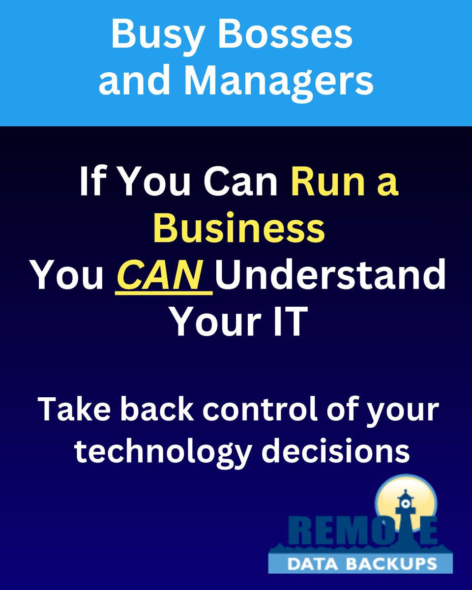 business_backup's tweet photo. You shouldn't have to blindly trust what you don't understand.
That's why we created the Business Bodyguard Open Q&amp;A zoom group.
No pressure or jargon.
Just straight answers.
Call +1 (866) 722-2587
Or join the Business Bodyguard group. https://t.co/4akFiB1wju
Remote Data Backups https://t.co/lPD15sqiJi