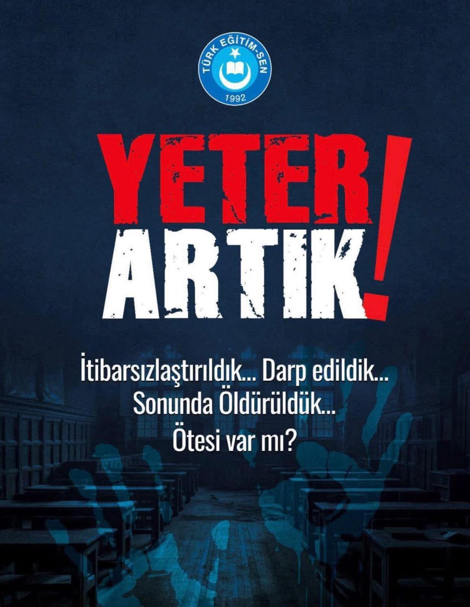 Topluma, ailelerimize ve kamu yönetimine çağrımızdır: Öğretmene verdiğiniz değer, aslında çocuklarınıza verdiğiniz kıymettir!
#ÖğretmenSahipsizDeğildir