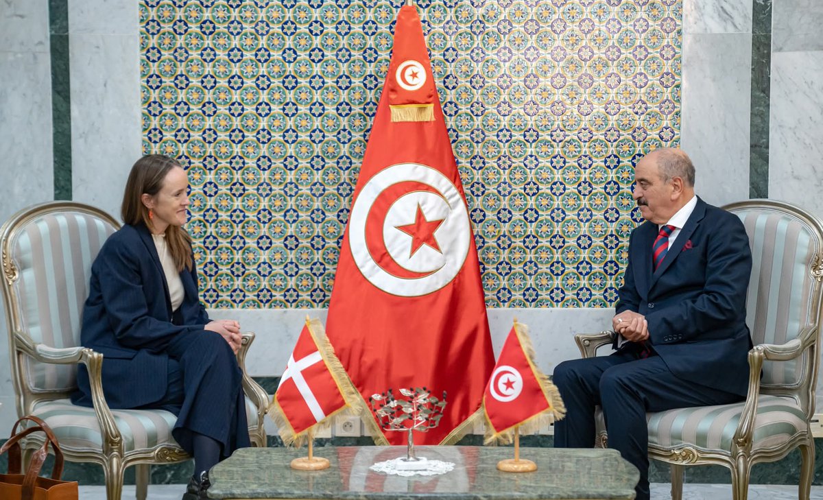 MohamedAliNafti's tweet image. Pleased to receive today Ms. @FenjaF, Amb. of 🇩🇰 to🇹🇳. We praised the depth of #Tunisian🇹🇳-#Danish🇩🇰 friendship, which have gained renewed momentum following my meeting with my Danish counterpart on 4 June 2025 in #Copenhagen