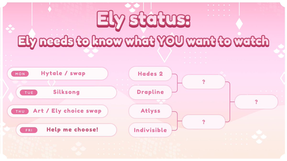 🐍💎 Ely status 💎🐍

Ely is posting some polls on the community tab on Youtube!! 

Go to my Youtube Channel to vote!
youtube.com/@ElyssiaNikos