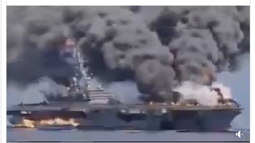 Rilasciate immagini della portaerei americana in fiamme nuovaresistenza.org/2026/03/rilasc…