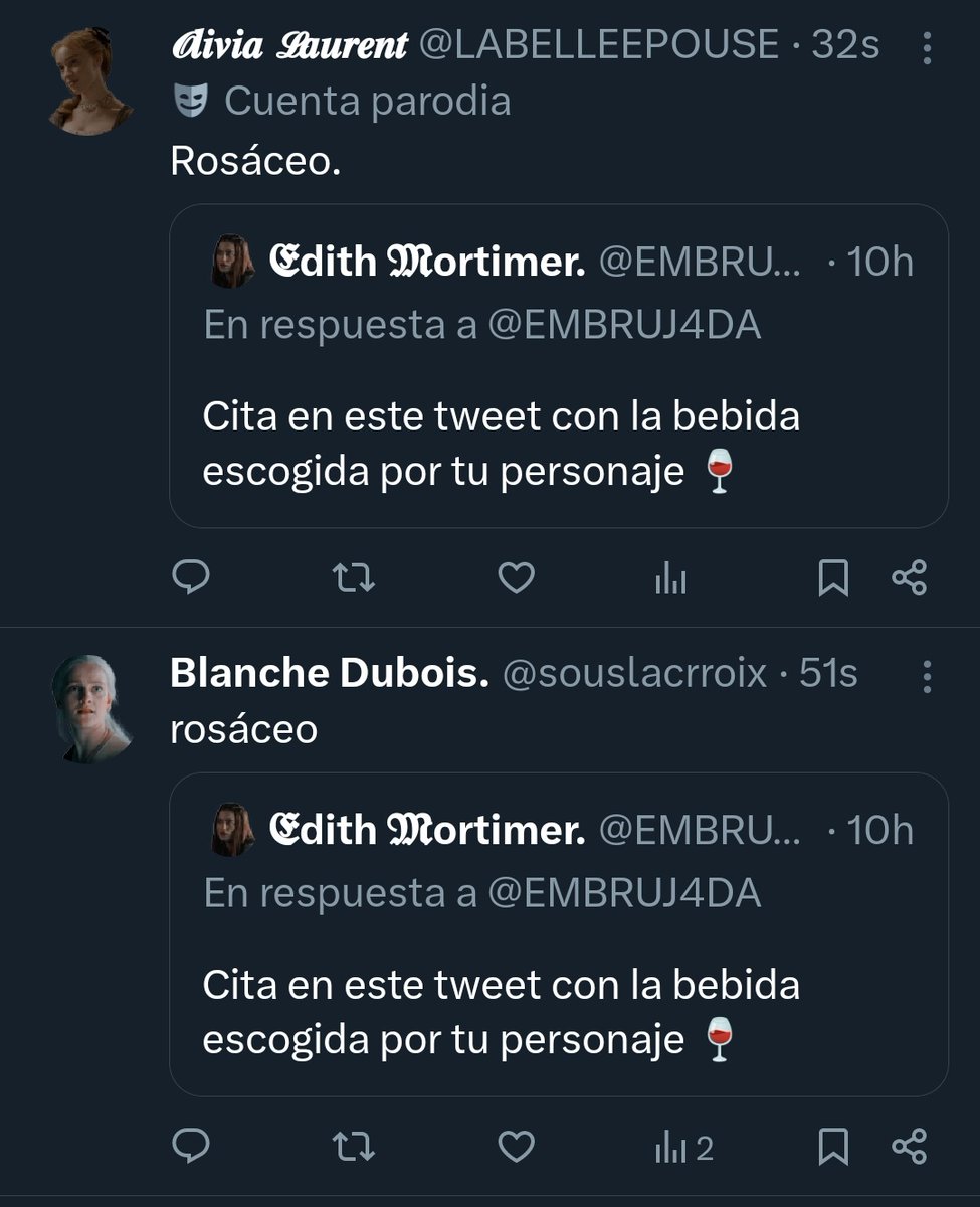 Besties <a href="/souslacrroix/">Blanche Dubois.</a> 🥹