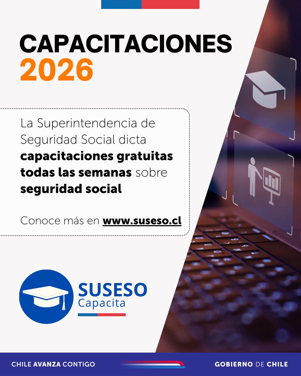 ☝️Desde la BNE te invitamos a participar en las capacitaciones gratuitas que realiza la Superintendencia de Seguridad Social.

Infórmate y revisa el calendario en 👉 suseso.cl