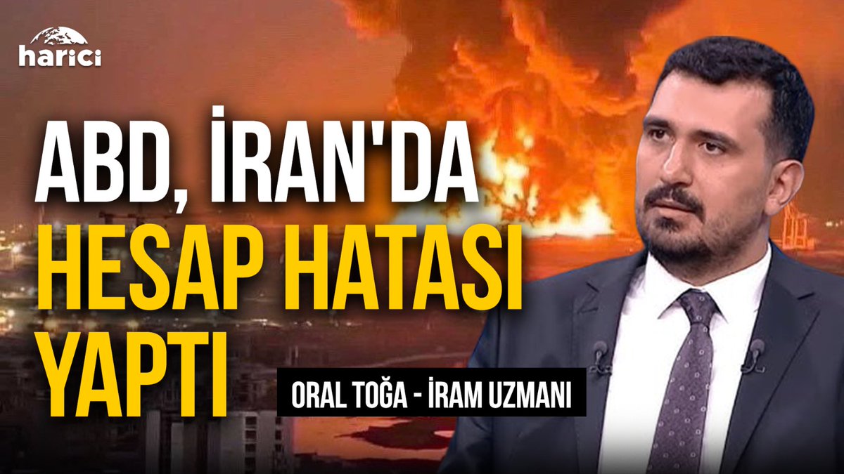 🗣️ İRAM araştırmacısı Oral Toğa <a href="/OralToga/">Oral Toğa</a> Mehmet Kıvanç'ın <a href="/Mehmet__Kivanc/">Mehmet Kıvanç</a> sunduğu Harici Youtube programında değerlendirdi:

♦️ 'ABD yönetimi İran’ı Venezuela gibi görerek hata yaptı'

♦️ 'İran yönetimi suikast senaryosuna aylardır hazırlanıyordu'

♦️ 'İran, yapılanmasını mozaik