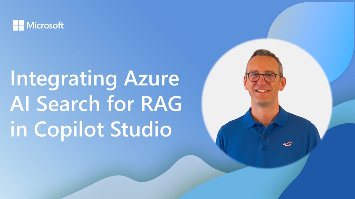 Microsoft365Dev's tweet image. 💡 Want custom RAG in #CopilotStudio?

Let @paolopia show how Azure AI Search enables scalable, multilingual vector search for business agents.

📺 Watch the demo now → msft.it/6010QenYu