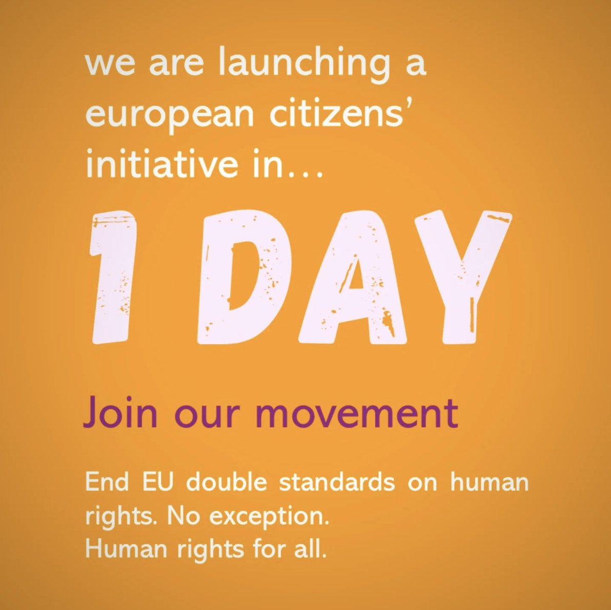 stop2standards's tweet photo. 1 day to go!
Tomorrow we launch the European Citizens' Initiative 'Stop Double Standards'.

We want the EU as a respected defender of human rights.

Join our movement!
You can help us ensure no country is above human rights.

#stopdoublestandards
#humanrightsforall https://t.co/RZ0PNWHCAB