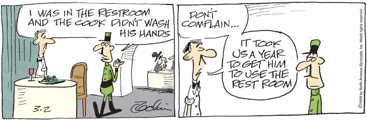 ComicsKingdom's tweet image. Progress is progress… even if it’s just step one. 😬🍽️
#Crock #ClassicComics #LegendsLiveHere