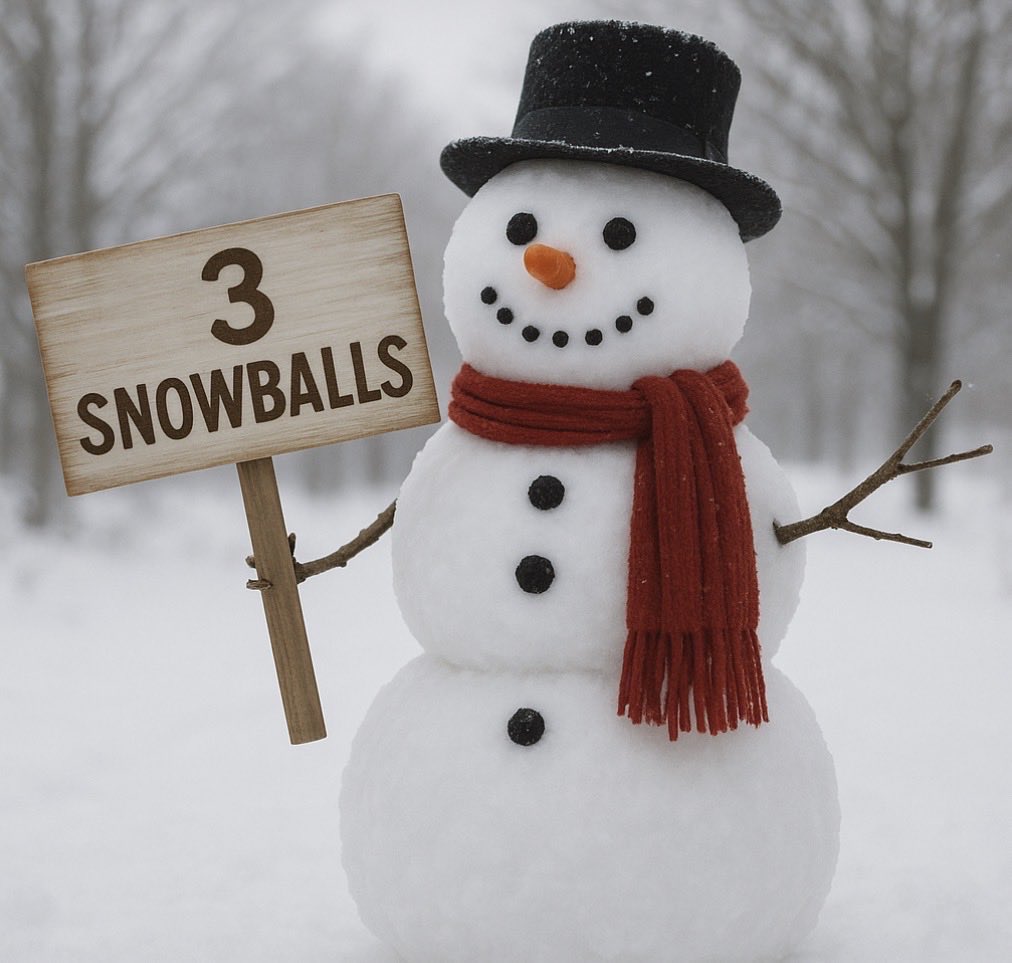 DMVsnowday's tweet photo. MD SCHOOL STATUS PREDICTION: 3 SNOWBALLS (Likely Delay, Closure Possible) #ccps #mcps #hcps #fcps https://t.co/yXPwVMUYlj