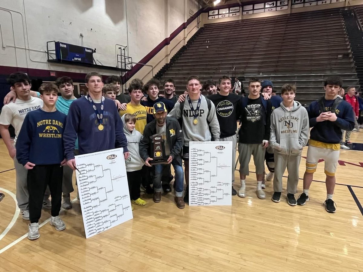 NDGP_Athletics's tweet photo. Wrestling Captures Northeast Regional Title; Six Advance to Hershey

📰| https://t.co/Pr56HhbECu https://t.co/yxH1ZLUigv