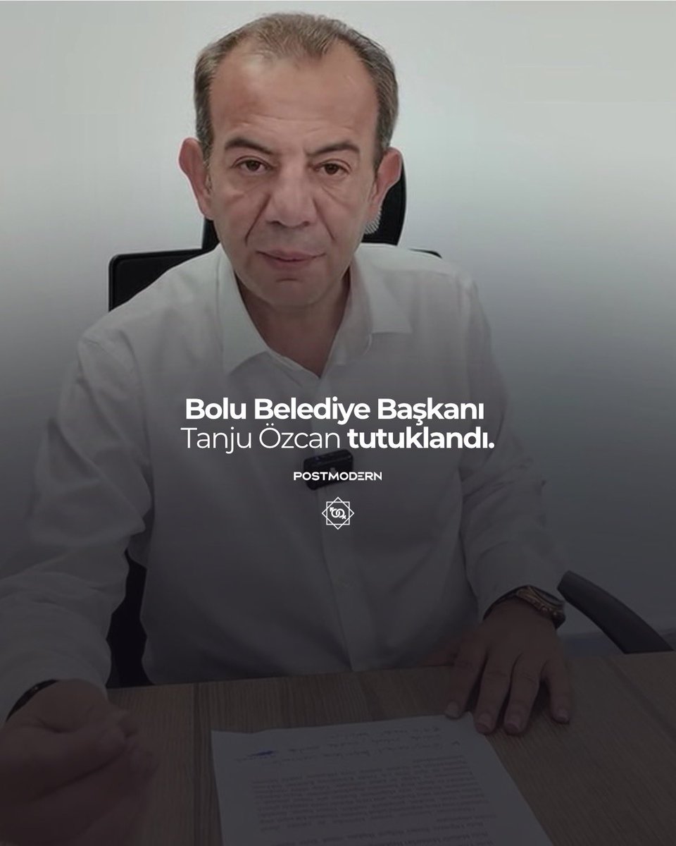 — Bolu Belediye Başkanı Tanju Özcan tutuklandı.

Gerekçe: Öğrencilere burs sağlaması nedeniyle iktidarı ve yandaşlarını rahatsız etmesi.