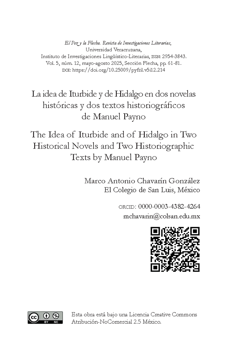 pez_flecha's tweet photo. Marco Antonio Chavarín González.
La idea de Iturbide y de Hidalgo en dos novelas históricas y dos textos historiográficos de Manuel Payno
https://t.co/CZhaKl8hBH https://t.co/VpHKfg9cVe