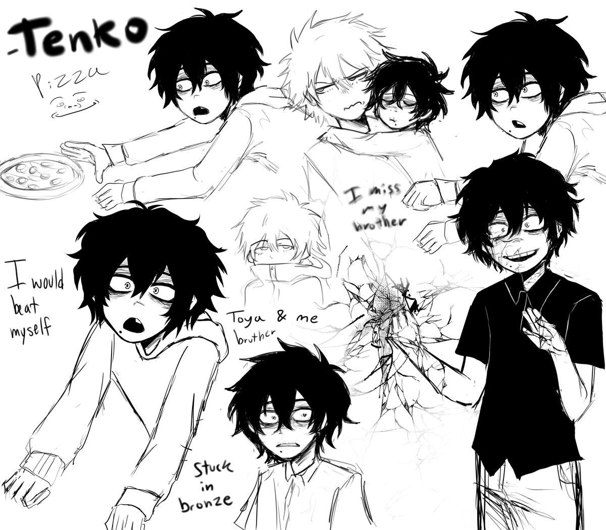 sickshigaraki's tweet photo. I was a cute kid before what happened to me happened #tomurashigaraki #tenkoshimura #MyHeroAcademia #myheroacademiaart #shigaraki #fictive #shimuratenko #ShigarakiTomura #TouyaTodoroki https://t.co/Hh3zH1DsDQ