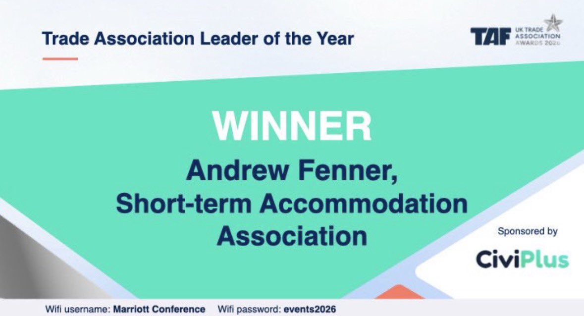 STAA - Short Term Accommodation Association tweet media