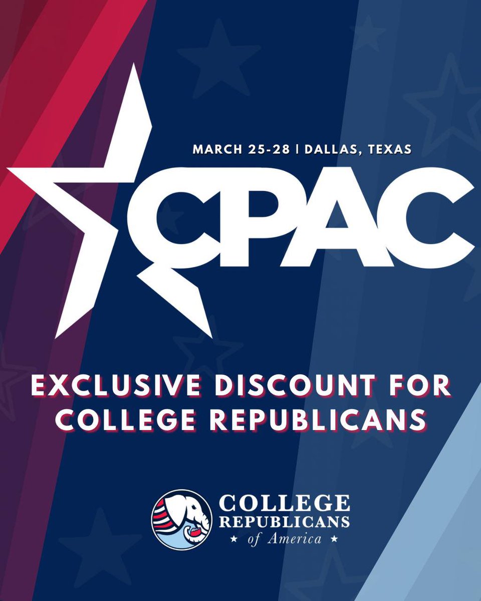 Help a College Republican go to CPAC later this month! 

Can’t contribute right now? You can assist our fundraiser by reposting! 

Invest in a student here: secure.anedot.com/uscollegegop/c…