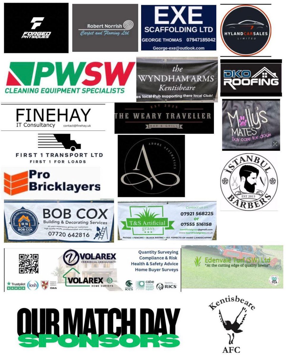 Big thank-you to the mens team sponsors this season 💚💚💚💚💚💚💚💚💚