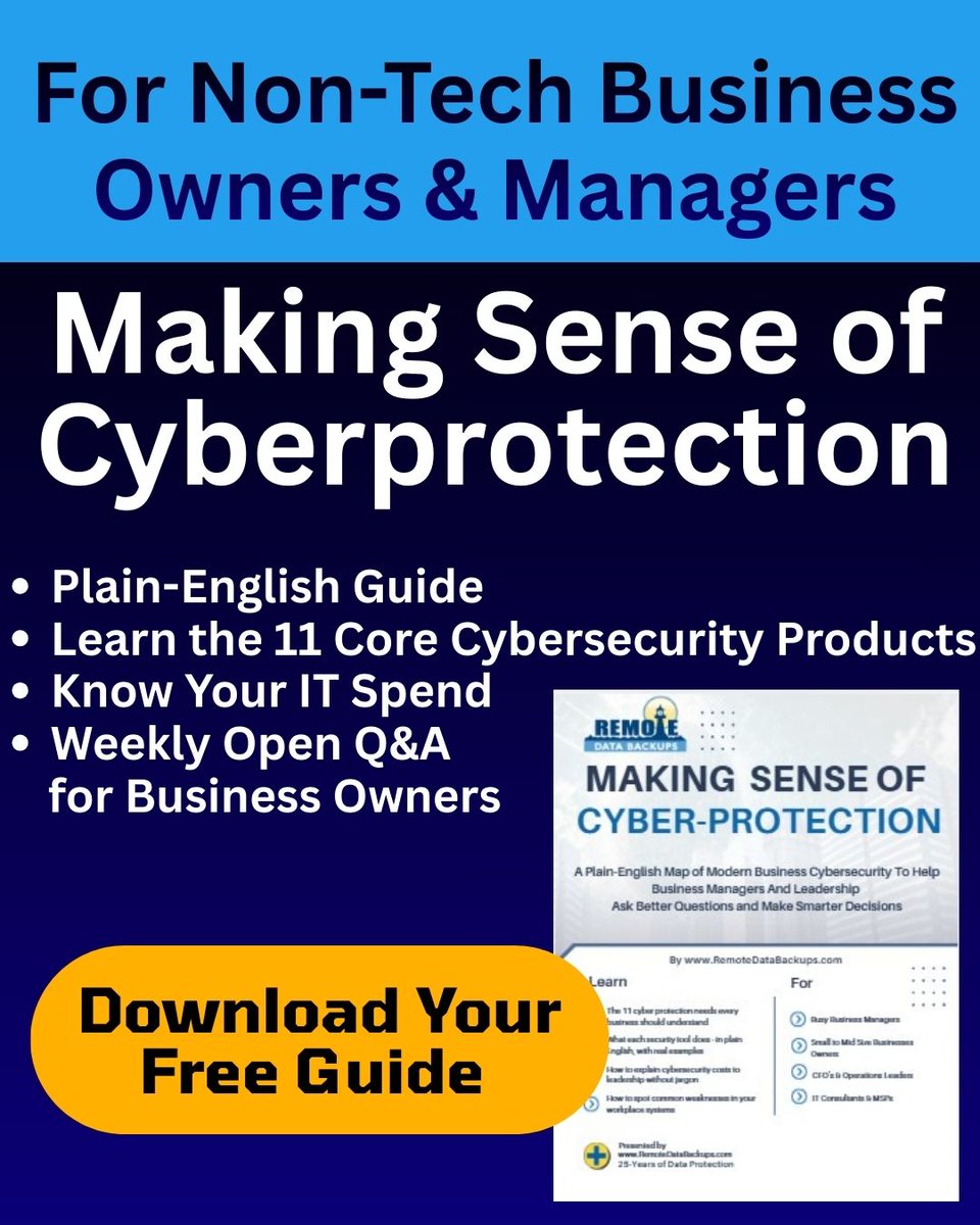 business_backup's tweet photo. DM us to access your free guide. Stop approving IT spends you don't understand. We created a plain-English guide for non-technical leaders to take back control of their IT spend; and feel confident - without jargon, obligations, or scare tactics. https://t.co/6BwQXNftPu