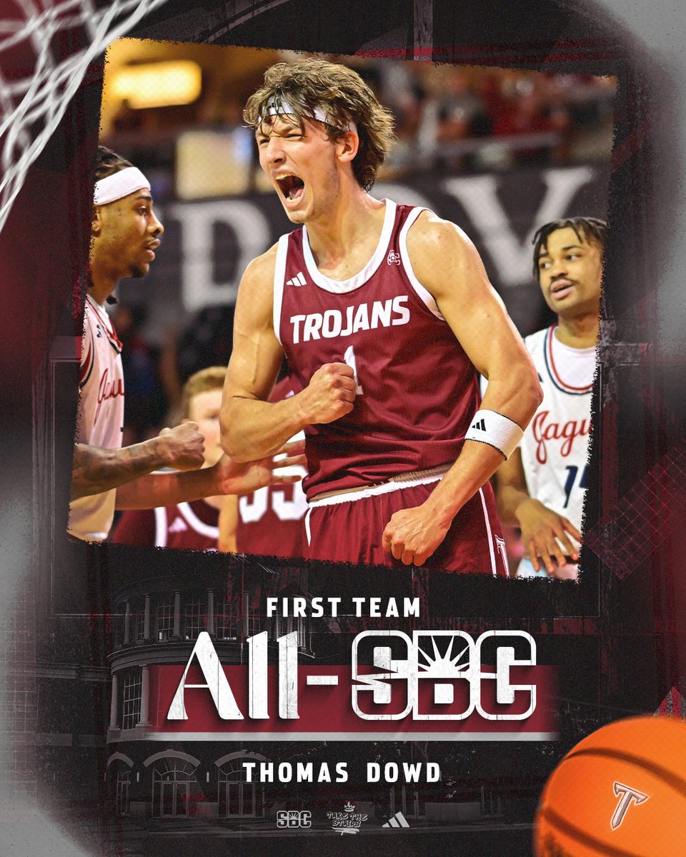 𝐁𝐈𝐆 𝐓𝐈𝐌𝐄 💪

All-Sun Belt First Team for <a href="/thomasdowd_/">Thomas Dowd</a> 😤

#TakeTheStairs | #OneTROY ⚔️🏀