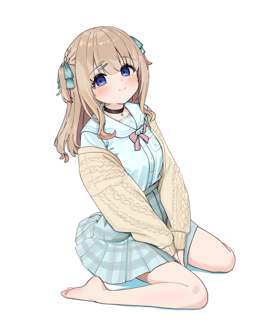 綿宮あひるさん(とハイライトなしが良すぎたために作った差分) #あひる絵っぐ