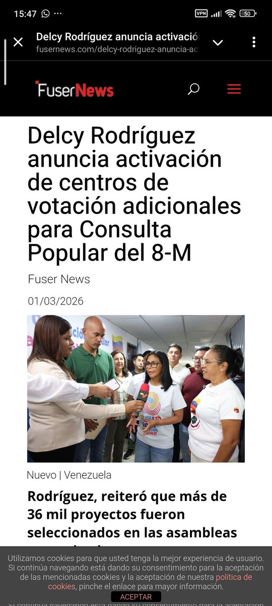 Emersonascani's tweet photo. ¡Noticias frescas sobre la Consulta Popular Nacional! 🇻🇪 Delcy Rodríguez anunció la apertura de 1000 nuevos centros de votación para el 8 de marzo, facilitando la participación ciudadana. Se postularon más de 36 mil proyectos, con un 67% enfocados en "Ciudad Humana" (servicios) y un 33% en "Transformación Económica" (emprendimientos). Las 10 comunas con mayor votación recibirán financiamiento directo para proyectos juveniles. ¡Un gran impulso para el desarrollo comunitario y la democracia! 💪 #BringThemBack #bbvipks4 #LingOrmDiorAW26APTLook #Iran #DiorAW26