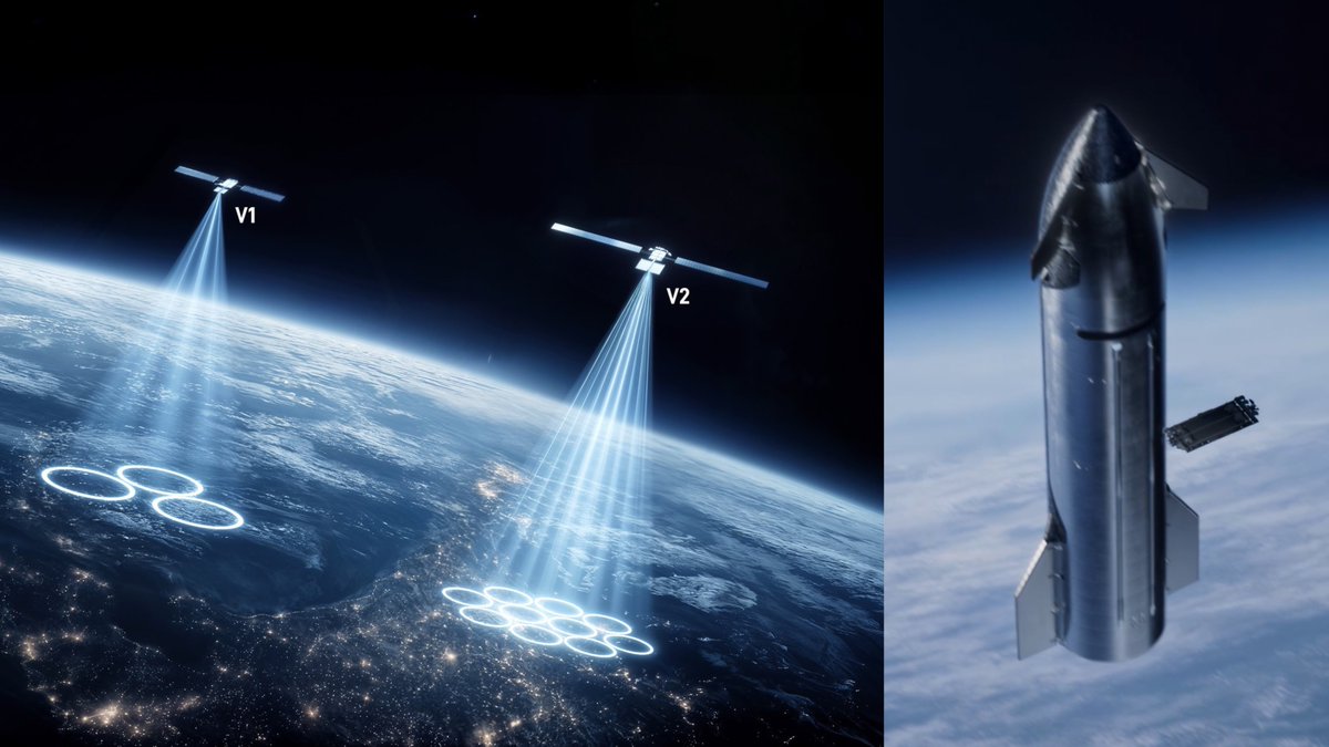 NEWS: SpaceX announced today that it will start launching its second-generation <a href="/Starlink/">Starlink</a> Mobile satellites on Starship in mid-2027.

• 50 Starlink Mobile V2 satellites per Starship launch
• Goal: deploy 1,200 satellites within 6 months to achieve global, continuous coverage.