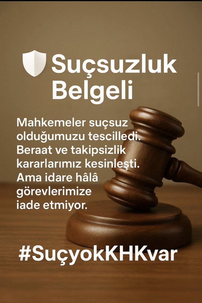 #KHKlınınSesiniDuyanVarMı
Biz kimseyi hedef almıyoruz, siyaset yapmıyoruz. Devletimizin yanındayız, bayrağımızın gölgesindeyiz. Tek isteğimiz; haksızlığa uğradığımızın görülmesi. Vatanına sadık binlerce Türk Polisinin ve ailesinin yüreği yaralı.