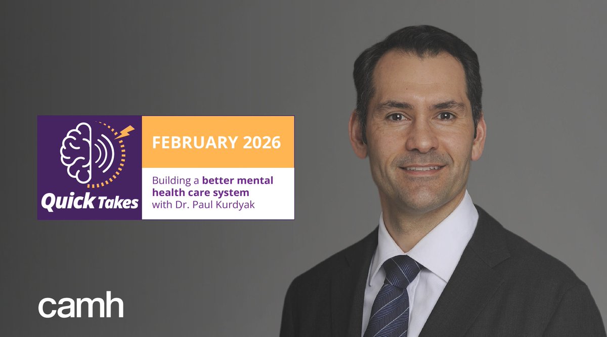 camhEdu's tweet photo. Listen to the latest episode of #QuickTakes featuring Dr. Paul Kurdyak speaking with @DavidGratzer about how #mentalhealth care differs from other areas of the health system &amp; the need for a more structured, accountable approach.  

LISTEN:
https://t.co/gq9dSU9FZd https://t.co/Ptg0CjnRL2