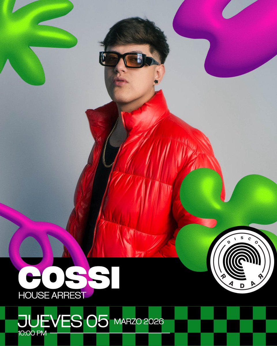 Este Jueves abrimos la semana en Disco Radar con Cossi [House Arrest], los esperamos!