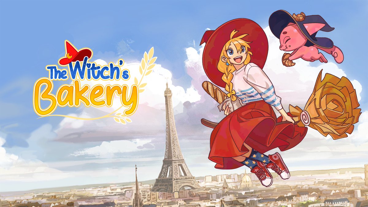 OfficialPhenexa's tweet photo. The 90s anime-inspired art in #TheWitchsBakery is SOO beautiful! You play as a witch-baker in Paris who's healing hearts through magic bread while managing your cozy shop. The way to someone's heart is definitely through their stomach @silverliningint 🥰 Vid here 👇 https://t.co/bWsGJrsOKR