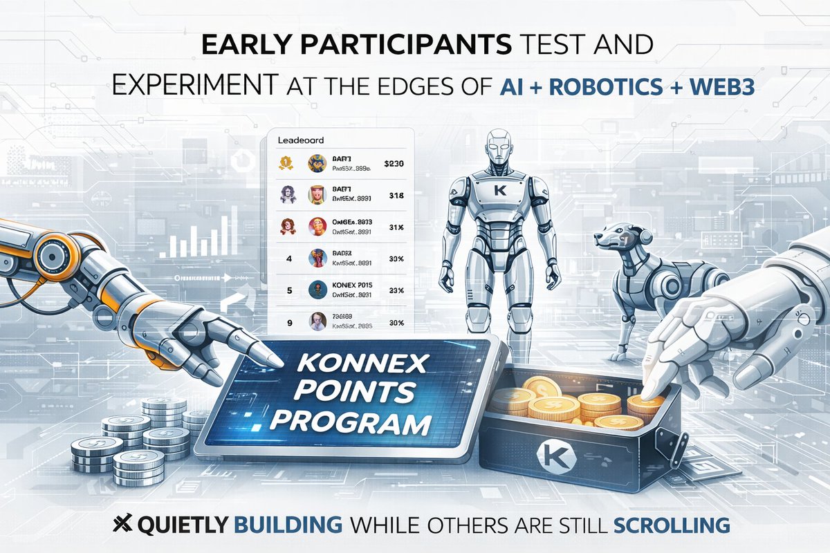 Been exploring the <a href="/konnex_world/">Konnex</a>   Points Program on testnet.

Feels like one of those quiet phases where real builders are already experimenting while most are still scrolling.

Completing tasks, testing flows, watching the leaderboard move 👀

Early participation hits different