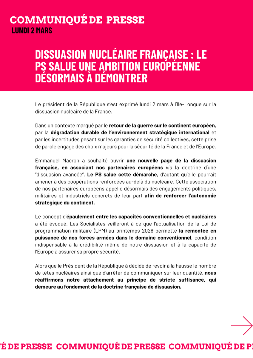 Parti socialiste tweet media