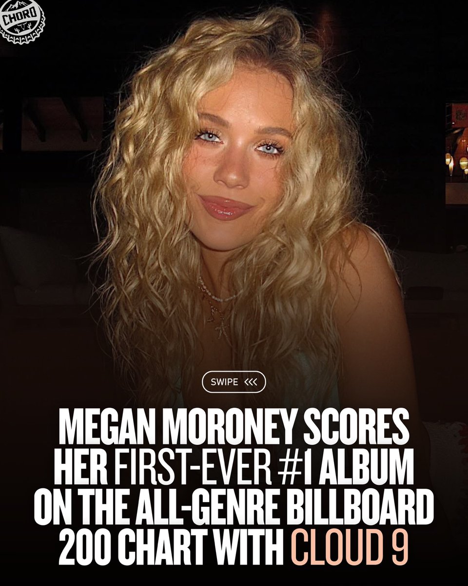 Megan Moroney’s “Cloud 9” is the No. 1 album on the Billboard 200.